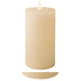Lumineo LED Kerze 7 x 15 cm creme