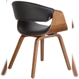 CLP 2er Set Esszimmerstuhl Foley Mit Kunstleder- Oder Stoffbezug I Küchenstuhl Mit Armlehne Und Holzgestell