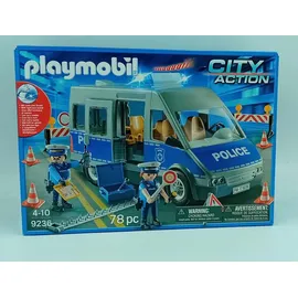 Playmobil City Action Polizeibus mit Straßensperre 9236