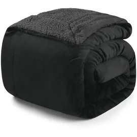 Blumtal Kuscheldecke 230 x 270 cm Schwarz
