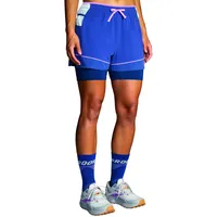 Brooks 221611462 High Point 3" 2-in-1 Short Shorts Damen Aegean/LT Slate Größe 25