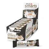 PhD Nutrition Smart Bar Protein Riegel 24 x 32g Cookies & Cream - High Protein Snack mit 20g Eiweiß und wenig Zucker, Makrofreundlicher Eiweißriegel