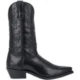 Laredo Herren Hawk Snip Toe Cowboy Boots Traditionelle Cowboystiefel, Schwarz, 44.5 EU X-Weit - 44.5 EU X-Weit