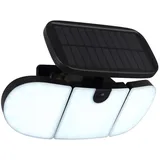 GLOBO Außenwandlampe Solarleuchte Außenstrahler beweglich LED Fassadenlampe schwarz