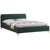 CARO-Möbel Polsterbett grün Doppelbett Bettgestell 140x200 cm Schlafzimmer, Betten, Polsterbetten