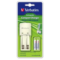 Verbatim Compact Charger - Batterieladegerät - 2xAA/AAA