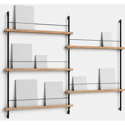 Magazin Regal – MS.115.2 - Eiche natur | Schwarz