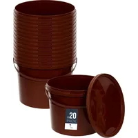 Benbow Eimer mit Deckel 10l Braun - lebensmittelecht, stabil,