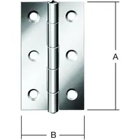 Vormann Tür-Scharnier schmal B22xH30mm,gerollt verzinkt