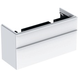 GEBERIT Smyle Square Unterschrank für Doppelwaschtisch 118.4x61.7x47cm, 2 Schubladen, weiß