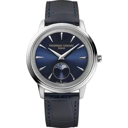 Frederique Constant Classics Moneta Moonphase FC-206N3S6 - Sonnen guilloche,blau - 37mm