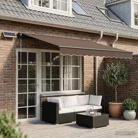 vidaXL Elektrische ausziehbare Markise 5 x 3 m taupe