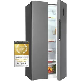 Exquisit SBS450-360E Side-by-Side (444 l, 1789 mm hoch, Anthrazit)