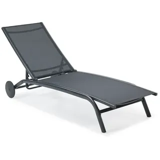 LECO Nele Sonnenliege 155 x 59 x 93 cm Schwarz