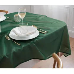 Tchibo - Organza-Tischdecke - dunkelgrün