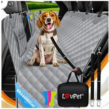 Lovpet 2in1 Hundedecke für Auto Rückbank & Kofferraum mit Seitenschutz und Sichtfenster Kofferraumschutz - Wasserabweisende Hunde Autoschondecke Universal Autodecke Rücksitz