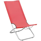 vidaXL Strandstuhl 48 x 82 x 84 cm rot klappbar 2 St.