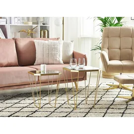 Beliani Couchtisch SIERRA Glas Gold