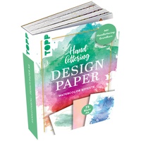 Frech Handlettering Design Paper Block Watercolor-Effekte A6