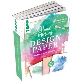 Frech Handlettering Design Paper Block Watercolor-Effekte A6