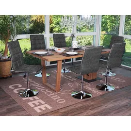 MCW Esszimmerstuhl MCW-C41, Stuhl Küchenstuhl, Stoff/Textil hellgrau