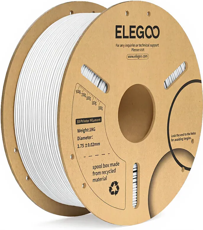 Elgoo PLA+ Filament, 1 kg, PAPER Spule, Weiß