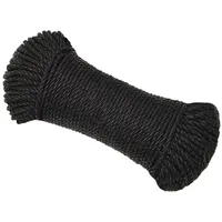 VidaXL Arbeitsseil Schwarz 6 mm 100 m Polypropylen