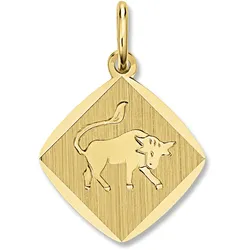 Sternzeichen-Anhänger ONE ELEMENT "Stier Sternzeichen Anhänger aus 333 Gelbgold", gold, Schmuckanhänger, Damen, Stier, Gelbgold 333, Damen Gold Schmuck Stier