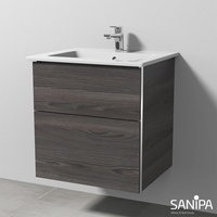 Sanipa 3way Waschtisch Venticello Waschtischunterschrank mit 2 Auszügen, BR32355#0101,