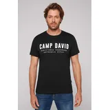 Camp David CAMP DAVID, Herren, Gr. XXL, schwarz, Single Jersey, Material: 100% Baumwolle, bedruckt, regular fit normal, Rundhals, eingesetzt gerader Abschluss, Shirts Rundhalsshirt, aus Baumwolle
