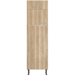 Kühlumbauschrank OPTIFIT „Klara“ Schränke Gr. B/H/T: 60 cm x 211,8 cm x 58,4 cm, 2 St., braun (wildeiche) Kühlschrankumbauschränke Breite 60 cm