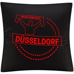 multifanshop Kissenbezug - Düsseldorf - Meine Fankurve - Druck rot - Kissen
