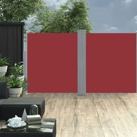 vidaXL Ausziehbare Seitenmarkise 140 x 600 cm rot