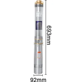 Jiubiaz Tiefbrunnenpumpe 0,37kW bis 4.000 l/h Edelstahl