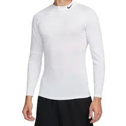 Nike Herren Fitness-Longleeve Mock weiß
