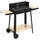 SPRINGOS Holzkohlegrill Grillwagen Schwarz/Braun