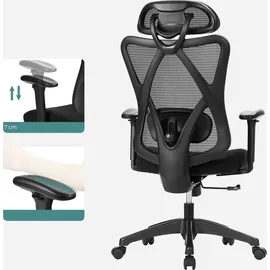 Songmics Bürostuhl Textil schwarz