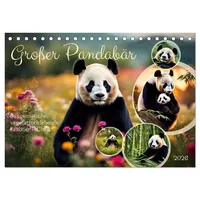 Calvendo Großer Pandabär (Tischkalender 2026 DIN A5 quer), CALVENDO
