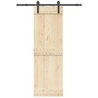 vidaXL Schiebetürbeschlag-Set 152 cm Stahl Schwarz