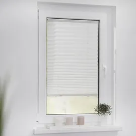 Lichtblick Plissee Haftfix 90 x 130 cm / Fenstergröße (Velux) weiß