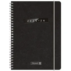 Brunnen Schülerkalender Wochenkalender »Monochrome 2025/26« A5 schwarz