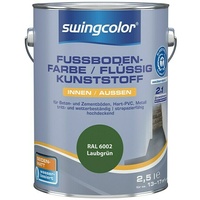 swingcolor 2in1 Flüssigkunststoff / Fußbodenfarbe RAL 6002  (Laubgrün, 2,5 l, Seidenmatt)