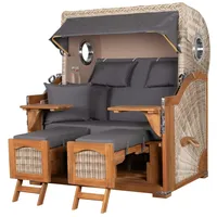 Mr. Deko bene living Strandkorb Komplettset Ammersee Grande XL
