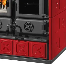 La Nordica-Extraflame La Nordica Rosetta 5.0 Majolika Küchenofen Bordeaux