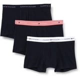 Tommy Hilfiger Herren 3er Pack Boxershorts Trunks Unterwäsche, Mehrfarbig (Desert Sky/Flora Pink/White), S