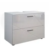 Vicco Waschbeckenunterschrank Irma Weiß Hochglanz 80 x 59 cm
