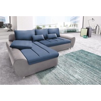 sit&more Ecksofa »Bandos L-Form«, in 2 unterschiedlichen Größen, wahlweise mit Bettfunktion, blau