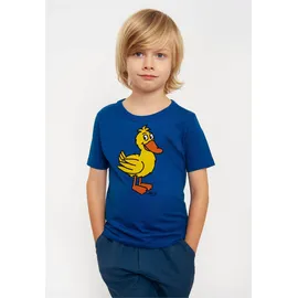 LOGOSHIRT T-Shirt LOGOSHIRT "Die Sendung mit der Maus", Mädchen, Gr. 152, blau, 100% Baumwolle, unifarben, normal, Rundhals, Shirts T-Shirt, mit coolem Print