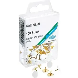Wedo Reißnägel Metall weiß, 100 Stück