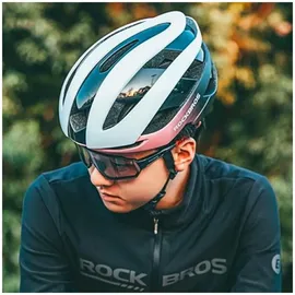 ROCKBROS Fahrradhelm 10110004008 Größe M (55-59 cm) Blau/Pink